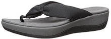 Clarks Women's Arla Glison Flip-Flop, Black Fabric, 9 Medium US