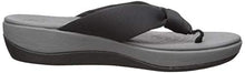 Clarks Women's Arla Glison Flip-Flop, Black Fabric, 9 Medium US