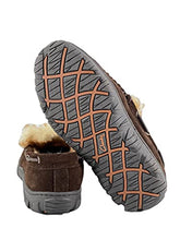 Clarks Mens Suede Venetian Moccasin Slipper A345001 - Warm Plush Faux Fur Lining - Indoor Outdoor House Slippers for Men (8 M US, Dark Brown)