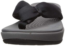 Clarks Women's Arla Glison Flip-Flop, Black Fabric, 9 Medium US