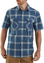 Carhartt Men's 104173 Rugged Flex Relaxed Fit Lightweight Plaid Shirt - 2X-Large Regular - Dark Blue