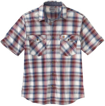 Carhartt Men's 104173 Rugged Flex Relaxed Fit Lightweight Plaid Shirt - 2X-Large Regular - Dark Barn Red