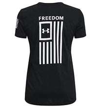 Under Armour Women's New Freedom Flag T-Shirt , Black (001)/White , XX-Large