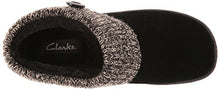 Clarks Women's Knit Scuff Slipper, Black, 8 M US